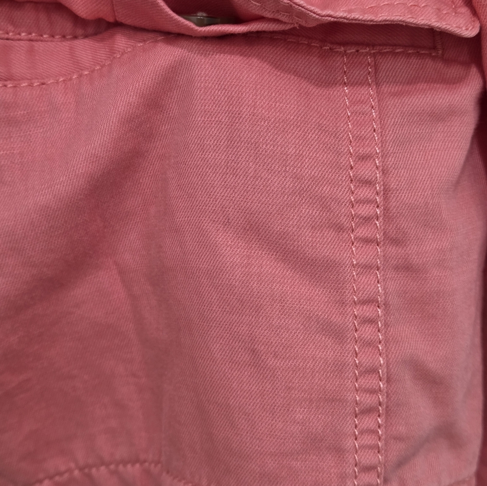 TALBOTS Linen Blend Utility Jacket in Washed Salmon Size Medium Womens Full Zip - Picture 11 of 16